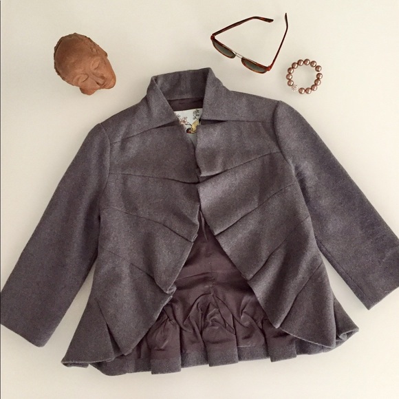 Anthropologie Tabitha Terrace House Ruffle Jacket - Picture 2 of 8